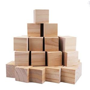 บล็อกไม้ขนาด 2x2x2 นิ้ว ของเล่นเสริมพัฒนาการสำหรับเด็กอายุ 2 ถึง 4 ปี วัสดุงานฝีมือสำหรับเด็กทั้งชายและหญิง - Product Image 3