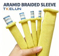 Profesyonel Para-Aramid Örgülü Kılıf 10mm 20mm 30mm Yüksek Dayanımlı Isıya Dayanıklı Paketleme İpi Endüstriyel Kablo Demetleme için