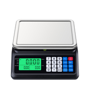 Balanza electrónica de 30kg, balanza de precios, peso de alimentos, pantalla LCD, balanza de precios