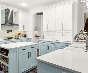 Cuisine modulaire sur mesure avec construction en contreplaqué MDF, écologique, ignifuge, moderne, pour hôpital, villa, rangement mural - Product Image 3