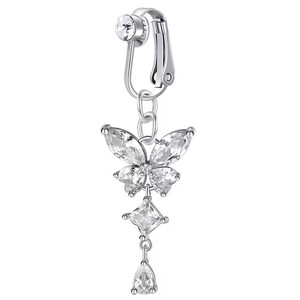 Anneaux de nombril factices pour femmes, bijoux de <span class=keywords><strong>piercing</strong></span> de nombril à clipser, sans perçage - Product Image 5