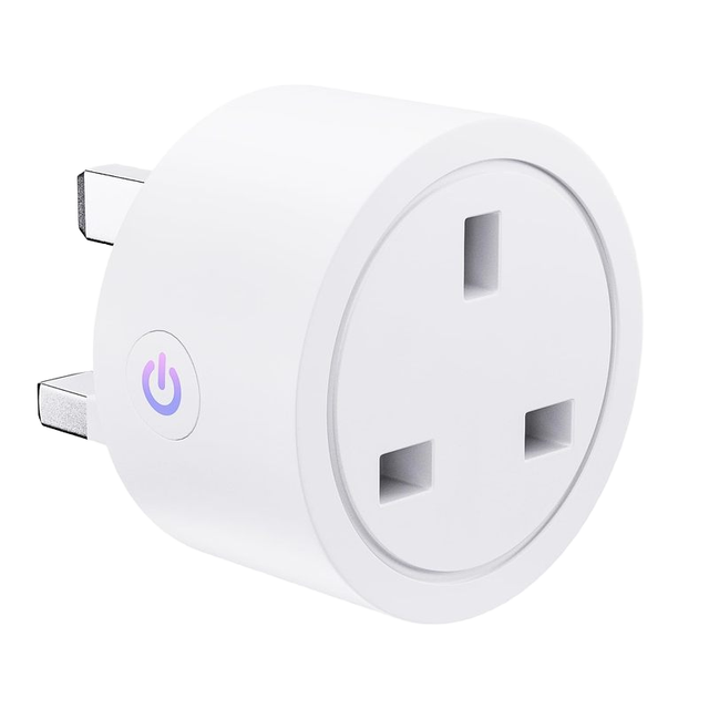 Tuya Smart WiFi Socket with UK Plug Power Monitor 16A/20A 110-240V Alexa & Google Home Voice Control Slider Design