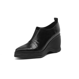 Botas Retro Casuales y Modernas para Mujer, Impermeables, Duraderas, Antideslizantes, con Hebilla en el Tobillo, Punta Redonda, Suela de Goma, Cuero Genuino - Product Image 1