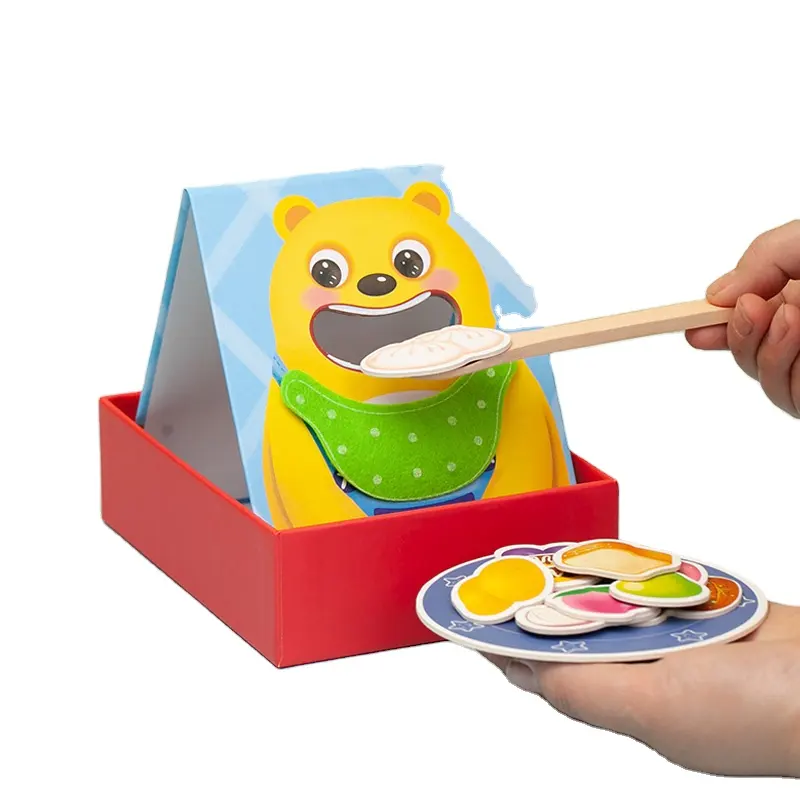 Simulazione Montessori gioco di alimentazione perline educative in legno per bambini coordinazione occhio-mano abilità motorie fini giocattoli per bambini