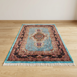 Premium Artisan Hand Knotted Silk Carpet Modern Designer Washable <b>Non</b> <b>Slip</b> Custom Pattern Area <b>Rug</b> 2-3mm Thick Foldable Backing - Product Image 4