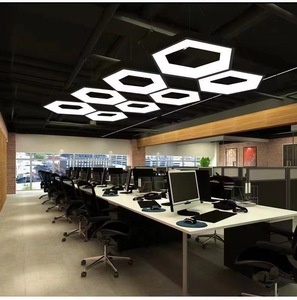 ไฟห้อย LED ทรงหกเหลี่ยมสำหรับตกแต่งคลับฟิตเนสเซ็นเตอร์ไฟเพดานแบบ DIY - Product Image 1