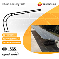 Trip Solar TP-GS-SC-S Waterproof Steel Aluminum Alloy Solar Panel Carport Mounting Sertifikasi CE Beban Angin 40m/s 1.4KN/M2