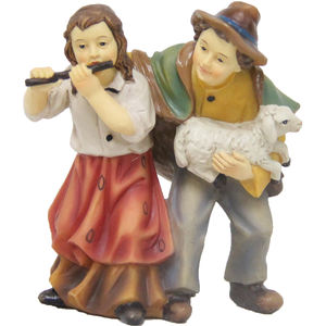 Figurine de la Nativité peinte à la main, couple d'enfants, taille personnalisable 9 cm, décorations de Noël, artisanat, code 9006935009620 ZICOM Allemagne - Product Image 1