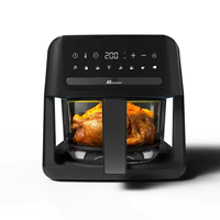 Anbolife Nueva Freidora de Aire Visible de Vidrio de 4.5L 1500W con Pantalla Táctil Digital 40-200 ℃   8 Menús Preestablecidos Sin Aceite Sin PFAS No Tóxicos OEM ODM