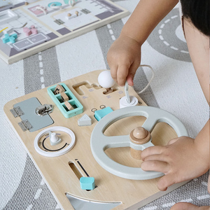 Jouet Montessori Volant en bois Jouet sensoriel Activité éducative précoce Planche d'activités en bois pour enfants 3 4 5 - Product Image 4