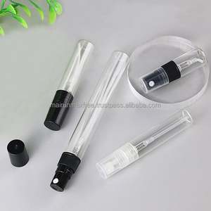 Maxfree – Vaporisateur à pompe en verre transparent/noir, vide, rechargeable, avec logo personnalisé, sérigraphie, brume fine, 2ml, 3ml, 5ml, 10ml, 100 pièces - Product Image 1