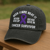 Chapeau de sensibilisation au cancer du sein Chapeau brodé de ruban rose