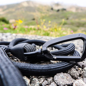 定制徽标高级训练超柔软尼龙绳狗牵引绳，带航空铝制登山扣 - Product Image 4