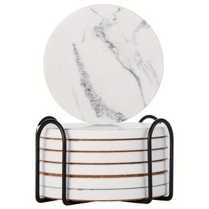 Posavasos Redondo <span class=keywords><strong>de</strong></span> Cerámica Nórdica, Diseño <span class=keywords><strong>de</strong></span> Mármol, <span class=keywords><strong>para</strong></span> <span class=keywords><strong>Mesa</strong></span> <span class=keywords><strong>de</strong></span> Centro, Antideslizante, <span class=keywords><strong>de</strong></span> <span class=keywords><strong>Corcho</strong></span>, Aislante <span class=keywords><strong>de</strong></span> Calor, Venta Caliente Transfronteriza - Product Image 1