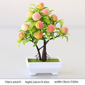 Decoración de interiores Planta de simulación de frutas auspiciosas Bonsai artificial en maceta Simulación Paisaje de plantas verdes - Product Image 6