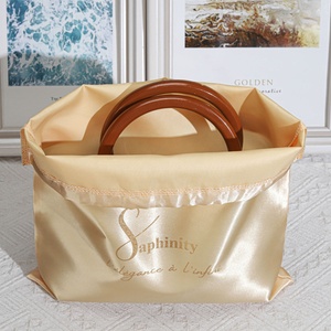 Sac à cordon en satin de soie doux pour cosmétiques, chaussures, lingerie et vêtements, avec logo personnalisé imprimé - Promotion - Product Image 5