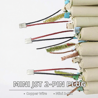 Connecteur électronique Mini Micro JST 2.0 PH 2 broches, conducteurs en cuivre pur, isolation en PVC, longueur 200 mm, tension nominale 12 V, fils