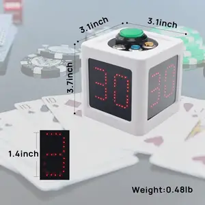 YIZHI 휴대용 AA 배터리 전원 공급 장치 체스 포커 타이머 20 30 초 카운트 다운 기능 포커 샷 시계