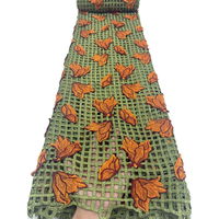 Tissu en dentelle guipure de haute qualité NI.AI, tissu en dentelle cordée 3D avec appliques nigérianes pour fêtes et mariages