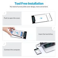 2.5 "SATA tipo c HDD Case USB C 3.2 Gen 2 involucro SSD Box Hard Disk monitoraggio salute HDD custodia custodia