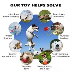 Nuovo cane eco-friendly masticare giocattoli interattivi per esterni cigolanti addestramento giocattoli da masticare per animali domestici lancio a mano palla di mele giocattoli per animali domestici forniture - Product Image 2