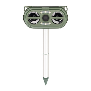 Repelente Ultrasónico de Animales Solar IP44 con 12 Luces LED Estroboscópicas y Ajuste de Frecuencia de 5 Modos 13.5kHz-65.5kHz para Jardín y Granja - Product Image 6
