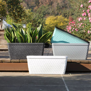 Venta caliente 41x18cm Colorido Interior y exterior Rectangular Maceta <span class=keywords><strong>de</strong></span> <span class=keywords><strong>plástico</strong></span> Maceta <span class=keywords><strong>de</strong></span> resina barata para plantas y flores (FW-11-3) - Product Image 4