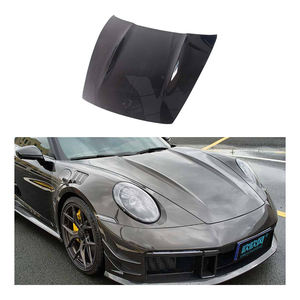 Kits de carrosserie de capot moteur en carbone sec véritable pour Porsche <span class=keywords><strong>911</strong></span> 992 Turbo S - Product Image 1