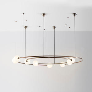 Araña de <span class=keywords><strong>asteroide</strong></span> de cristal creativa posmoderna nórdica, luces LED para uso doméstico para sala de estar, estudio, habitación MODELO DE Hotel - Product Image 4