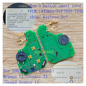 SZVORAUS Carte PCB intelligente à 3 boutons pour <span class=keywords><strong>Renault</strong></span> <span class=keywords><strong>Megane</strong></span> II / <span class=keywords><strong>Scenic</strong></span> II / <span class=keywords><strong>Grand</strong></span> <span class=keywords><strong>Scenic</strong></span> II 2003 - <span class=keywords><strong>2008</strong></span> - Product Image 2
