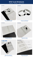 Bracelet RFID personnalisé en papier Dupont, jetable, étanche, pour identification hospitalière, anti-contrefaçon, pour l'enregistrement et les billets d'entrée