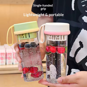 <b>Plastic</b> Water Cup for Children Eco-Friendly Cartoon Style Portable Large Capacity Flower Tea Cup Back School Summer High - Product Image 3