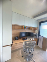 Bureau d'ordinateur résistant aux rayures avec rangement vertical pour livres, mobilier de bureau professionnel