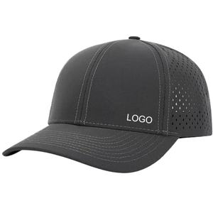 High Quality Men's Sports Baseball Cap Custom Hot <b>Waterproof</b> Polyester Laser Cut Drilled Hole Performance Quick Dry <b>Hat</b> - Product Image 2