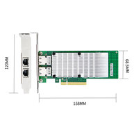 Tarjeta de Red Ethernet EFT-123 en Stock, Intel X550-AT2 PCIe Gen3 X8 10Gbps, Interna para Servidor, Negociación Automática 10/5/2.5/1G