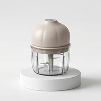 Picadora de Ajo Eléctrica Portátil de 250 ml, Procesador de Alimentos Multifuncional para Picar Ajo, Cebolla y Varias Verduras