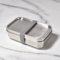 Récipient alimentaire scellé boîte fraîche Récipient de stockage des aliments hermétique en acier inoxydable avec couvercle Boîtes de rangement boîte à lunch croustillante
