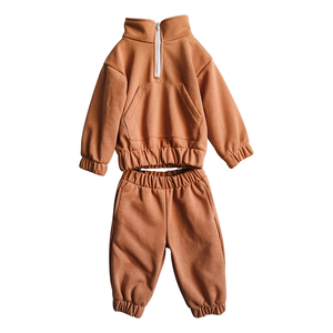Haute qualité unisexe enfants 2 pièces ensembles de sweats à capuche vêtements pour bébés ensemble de sport ensemble de <span class=keywords><strong>jogging</strong></span> pour enfants - Product Image 4