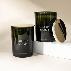 AIKUN contenitore di vetro di grandi dimensioni Aroma candele Premium fatto a mano durevole riutilizzabile decorazione per la casa set regalo aria depuranti profumi - Product Image 4