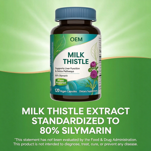 Capsules de Chardon-Marie OEM ODM, 120 unités, Extrait de Silymarine à 80 %, Soutien à la Détoxification et à la Fonction Hépatique - Product Image 2