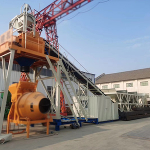 Wanchang เครื่องผสมคอนกรีตปราศจากรากฐาน <span class=keywords><strong>M</strong></span>-HZS-240 240 <span class=keywords><strong>m</strong></span>/<span class=keywords><strong>h</strong></span> สายการผลิตแบบพกพา HPD6400เครื่องยนต์แบทเชอร์ - Product Image 1