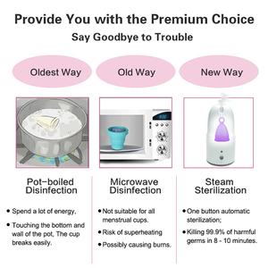 Cuisson à la vapeur réutilisable personnalisé <span class=keywords><strong>pour</strong></span> les menstruations désinfectant portable coupes et disques menstruels stérilisateur à vapeur <span class=keywords><strong>pour</strong></span> la coupe menstruelle - Product Image 5