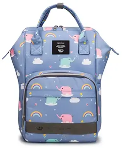 Échantillon gratuit Sac de voyage personnalisé pour poussette avec grande capacité, imperméable, sac à dos USB Sac à langer pour mères - Product Image 1