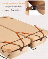 Lit gonflable portable LLOYDBERG avec support extérieur, lit simple pliable, design moderne, confortable, imperméable, capacité de charge de 120 kg