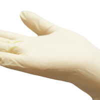 Class 100 Natural Latex Cleanroom Gloves 12 Inch Powder Free ISO Class 5 Double Vacuum Packed Low Ionic
