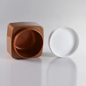 Custom Cosmetic Packaging High End Plastic Jar Square Cosmetic Jar
