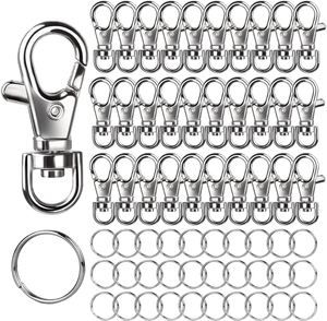 Stainless Steel 925 Silver Plated Keychain Lobster Clasp DIY Accessory Jewelry Toys Bracelet Key <b>Ring</b> Bulk Claw Buckles SEJAL - Product Image 1