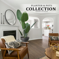 Usine directement vente robuste en plastique résine bol planteur pot pierre-comme lotus pots de fleurs pour intérieur extérieur maison plantes