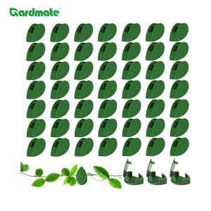 Lot de 50 attaches murales en PP pour plantes grimpantes, clips en forme de feuille vertes pour tomates et plantes rampantes - Product Image 1