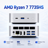Mini PC SOAYAN AMD Ryzen 7 7735HS Radeon 680M 16 Go 24 Go LPDDR5 1 To NVMe SSD WiFi6 4K UHD Win11 Pro Ordinateur de bureau professionnel
